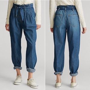 Polo Ralph Lauren Pleated Paperbag Belted Button Fly Denim - Size 27